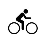 The symbol for a biker.