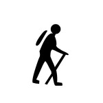 The symbol for a hiker.